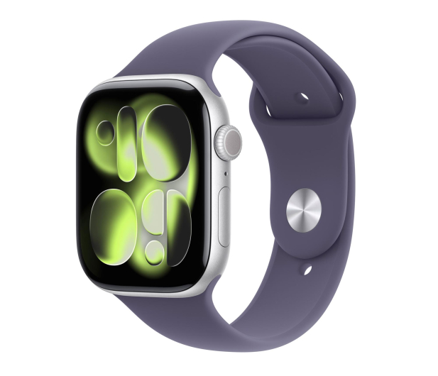 APPLE Watch Series 11 GPS + Cellular 42mm Aluminiowa koperta (srebrny)/ Sportowy pasek (księżycowa poświata) - rozmiar M/L - 1362418 - zdjęcie